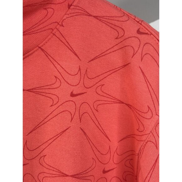 Nike Center Swoosh AOP Hoodie Men’s Medium Rose Pullover Fleece Sweatshirt - Picture 5 of 16